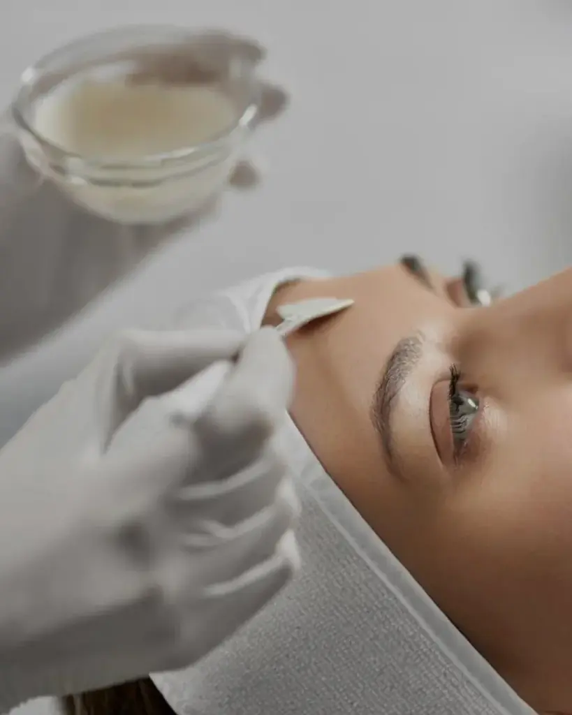 A woman gets Facial in Brooklyn, NY