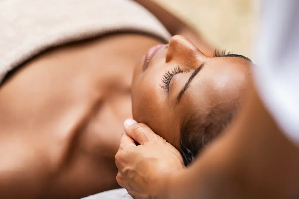 A woman takes Hydrating Facial in brooklyn ny