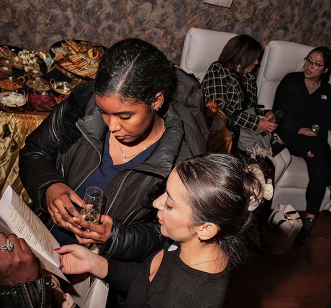 Women socializing at a gathering