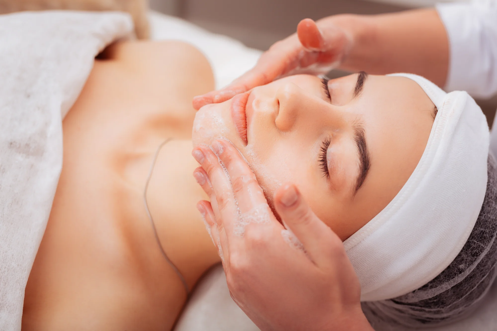 A woman gets Organic Facial in Brooklyn, NY